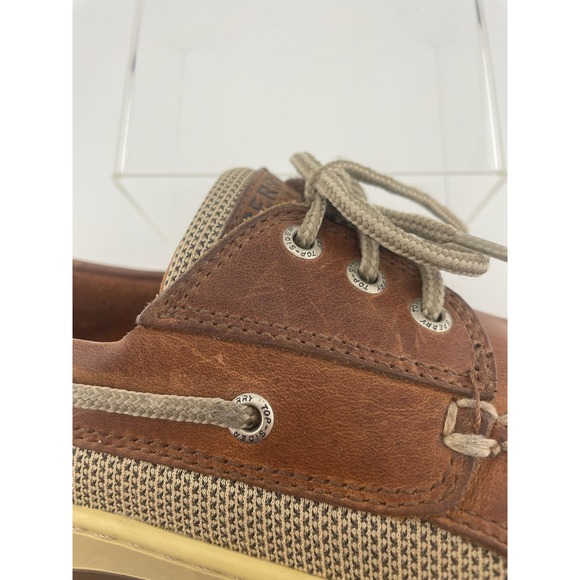Men's Sperry AO boat deck shoes brown leather sz 10 Top Sider Authentic Original - Picture 10 of 16